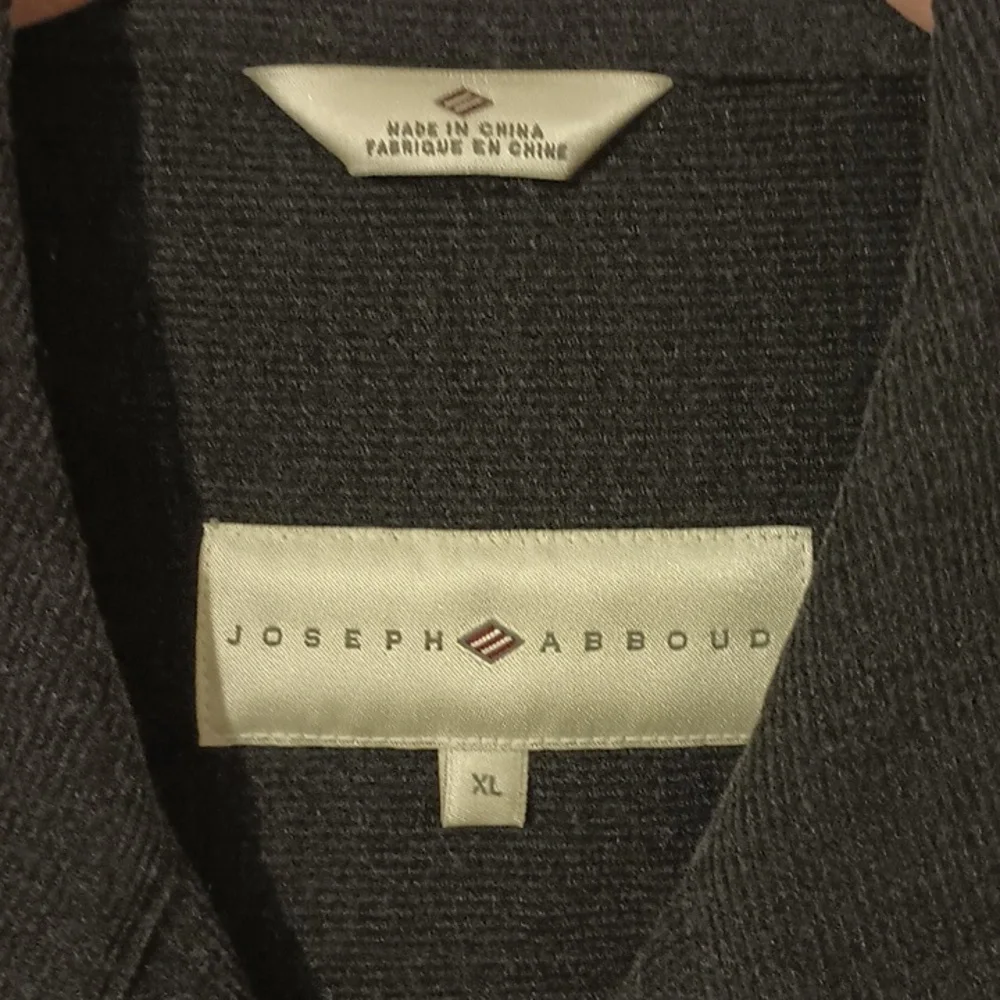 Joseph Abboud Wool Blend Zip Front Corduroy Collared Jacket 2 Front Chest Pocket